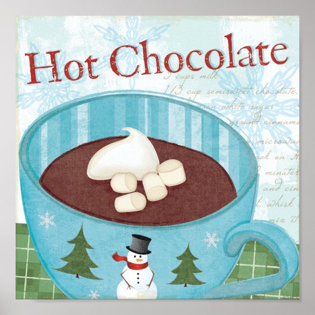 Christmas Mug with Hot Chocolate Poster (Front)