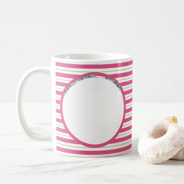 Christmas Mugs Cute Pink and Green (With Donut)