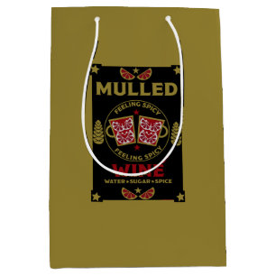 Christmas Mulled Red Wine Drink Medium Gift Bag