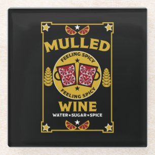 Christmas Mulled Red Wine Glass Coaster