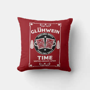 Christmas Mulled Red Wine Glühwein Cushion