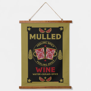 Christmas Mulled Red Wine  Hanging Tapestry