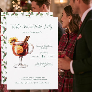 Christmas Mulled Wine Holiday Party Invitation