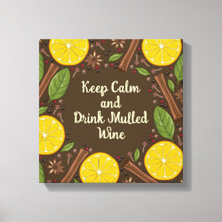Christmas mulled wine spicy brown canvas print