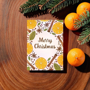 Christmas mulled wine spicy Flat Holiday Card