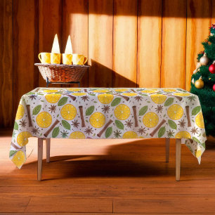 Christmas mulled wine spicy white tablecloth