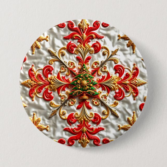 CHRISTMAS ~ Multicoloured Button (Front)