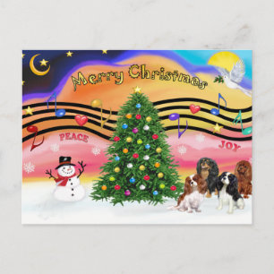 Christmas Music 2 - Cavaliers (four) Holiday Postcard
