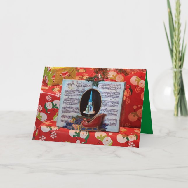 Christmas Music Box closeup Greeting Card (Front)