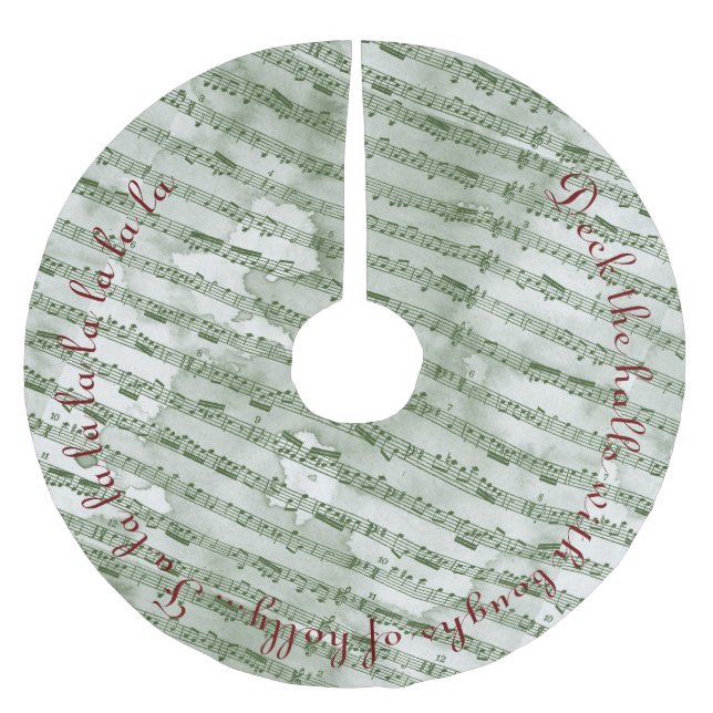 Christmas Music Brushed Polyester Tree Skirt (Front)
