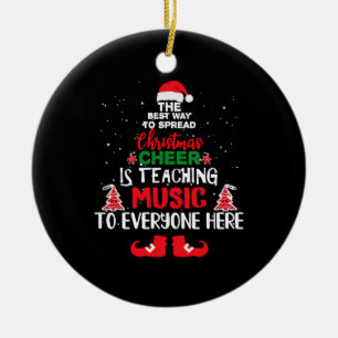 Christmas Music Teachers , Funny Teachers Ceramic Tree Decoration