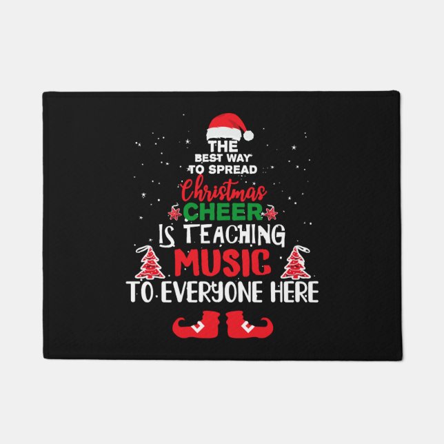 Christmas Music Teachers , Funny Teachers Doormat (Front)