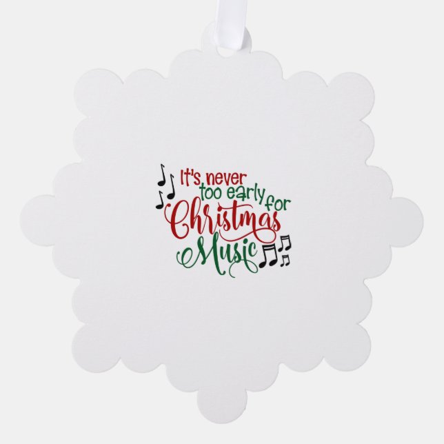 Christmas Music Tree Decoration Card (Front)