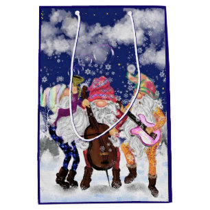 Christmas Musical Gnome Band Gift Bag