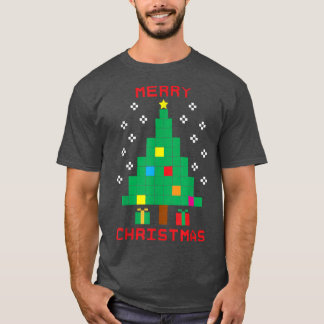 Christmas Mystery Graph Art Funny Christmas Tree S T-Shirt