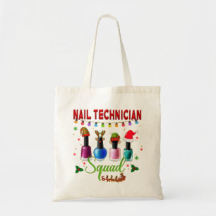 Christmas Nail Technician Xmas Salon Owners Group Tote Bag