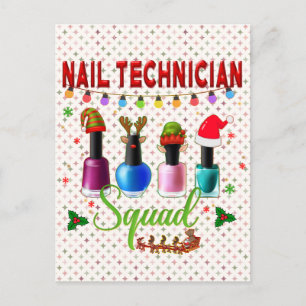 Christmas Nail Technician Xmas Salon Owners Postcard