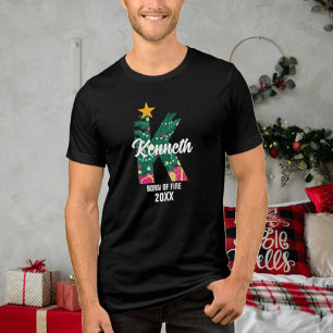 Christmas Name Initial Monogrammed Family Tri-Blend Shirt