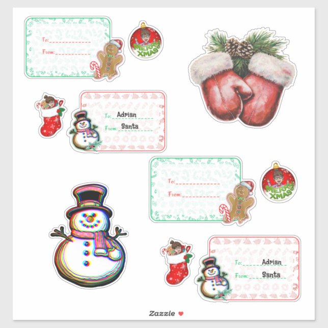 Christmas name tags  (Sheet)