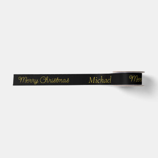 Christmas Name Typography Satin Ribbon
