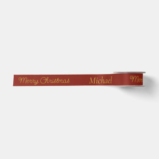 Christmas Name Typography Satin Ribbon