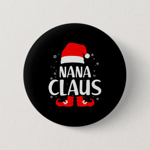 Christmas Nana Claus Leopard Family Matching Pajam 6 Cm Round Badge