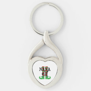 Christmas Nana Elf Key Ring