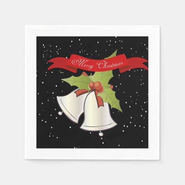 Christmas Napkins - Christmas Bells (Front)