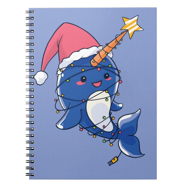 Christmas Narwhale Notebook (Front)