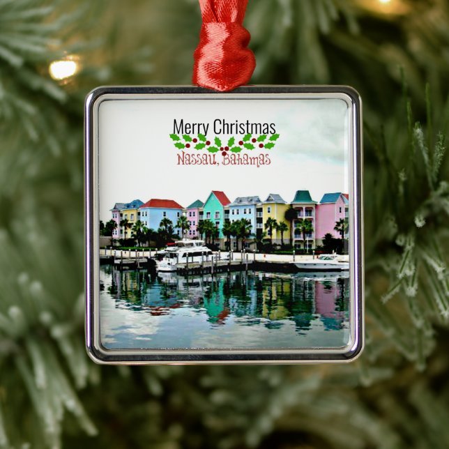 Christmas, Nassau Bahamas, Metal Tree Decoration (Tree)