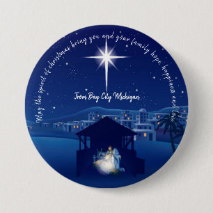 Christmas Nativity 7.5 Cm Round Badge