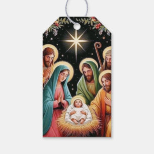 Christmas Nativity Baby Jesus Add Signature Gift Tags