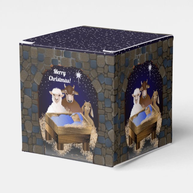 Christmas Nativity Baby Jesus Favour Box (Front Side)