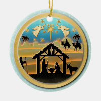 Christmas Nativity Baby Jesus in Manger Scene