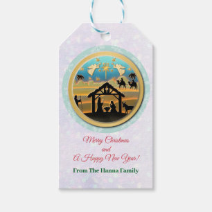 Christmas Nativity Baby Jesus in Manger Scene Gift Tags