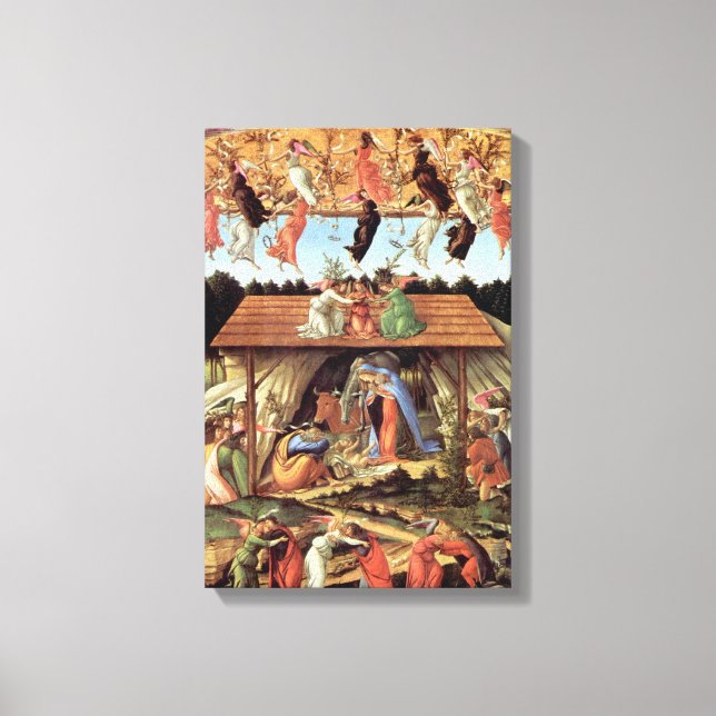 Christmas Nativity, Birth of Christ by Botticelli Canvas Print (Front)