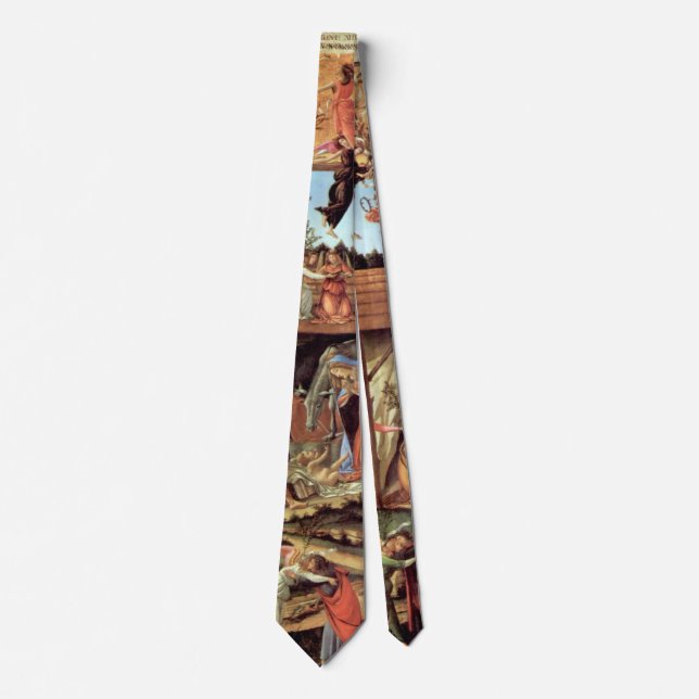Christmas Nativity, Birth of Christ by Botticelli Tie (Front)