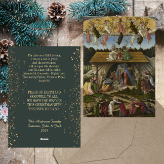 Christmas Nativity Botticelli Christian Catholic Holiday Card