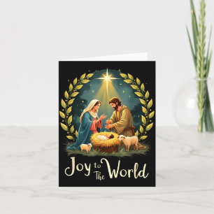 Christmas Nativity Christian Birth Of Jesus Joy To Card
