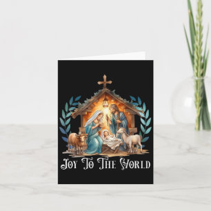 Christmas Nativity Christian Birth Of Jesus Joy To Card