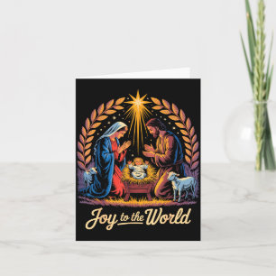 Christmas Nativity Christian Birth Of Jesus Joy To Card