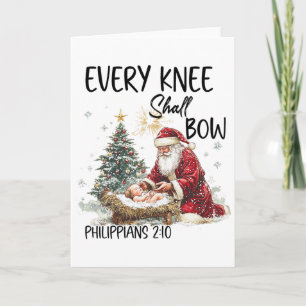 Christmas Nativity Christian Mens Every Knee Shall Card