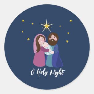 Christmas Nativity  Classic Round Sticker