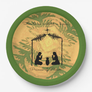 Christmas Nativity Collage Paper Plate