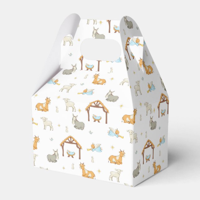 Christmas Nativity Favour Gift Box (Back Side)