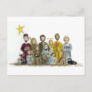 Christmas Nativity Holiday Postcard