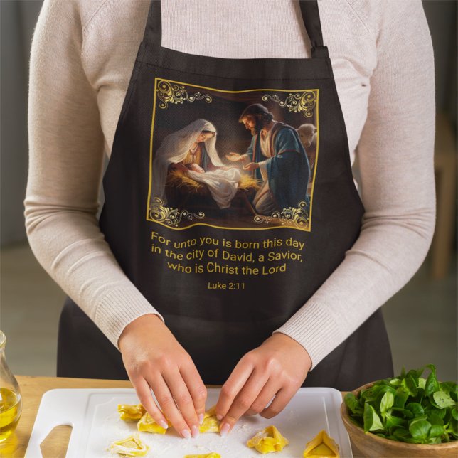 Christmas Nativity Holy Family Religious  Apron (Creator Uploaded)