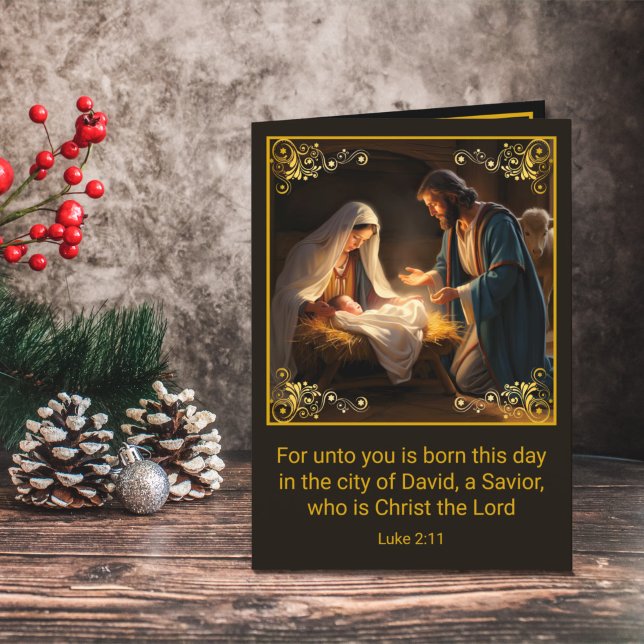 Christmas Nativity Holy Family Religious  Holiday Card (Creator Uploaded)