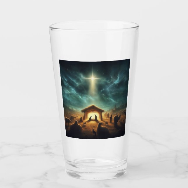 Christmas/Nativity/Jesus Glass (Front)
