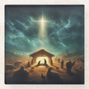 Christmas/Nativity/Jesus Glass Coaster